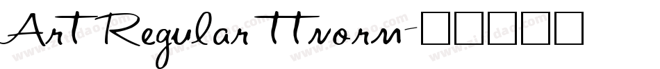 Art Regular ttnorm字体转换